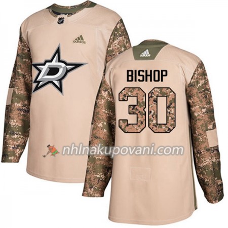 Dallas Stars Dresy Ben Bishop 30 Adidas 2017-2018 Camo Veterans Day Practice Authentic - Pánské